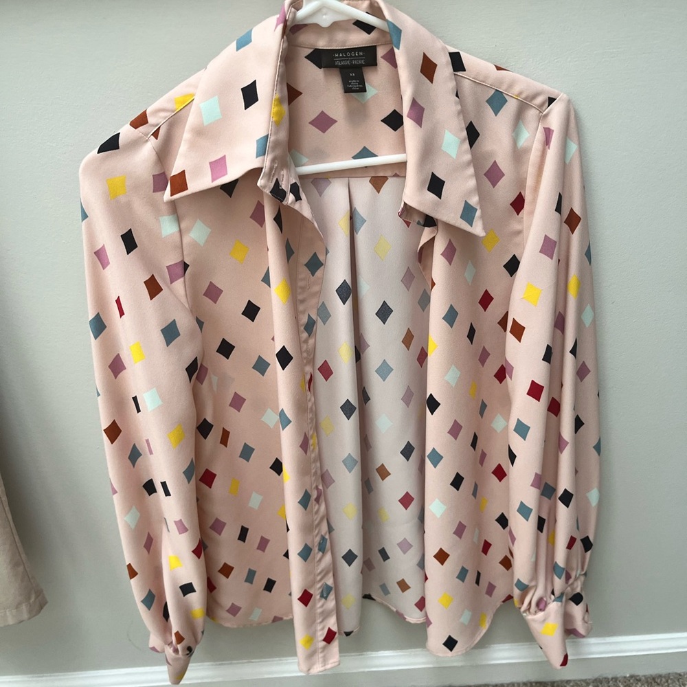 Halogen Geometric Patterned Blouse - image 1